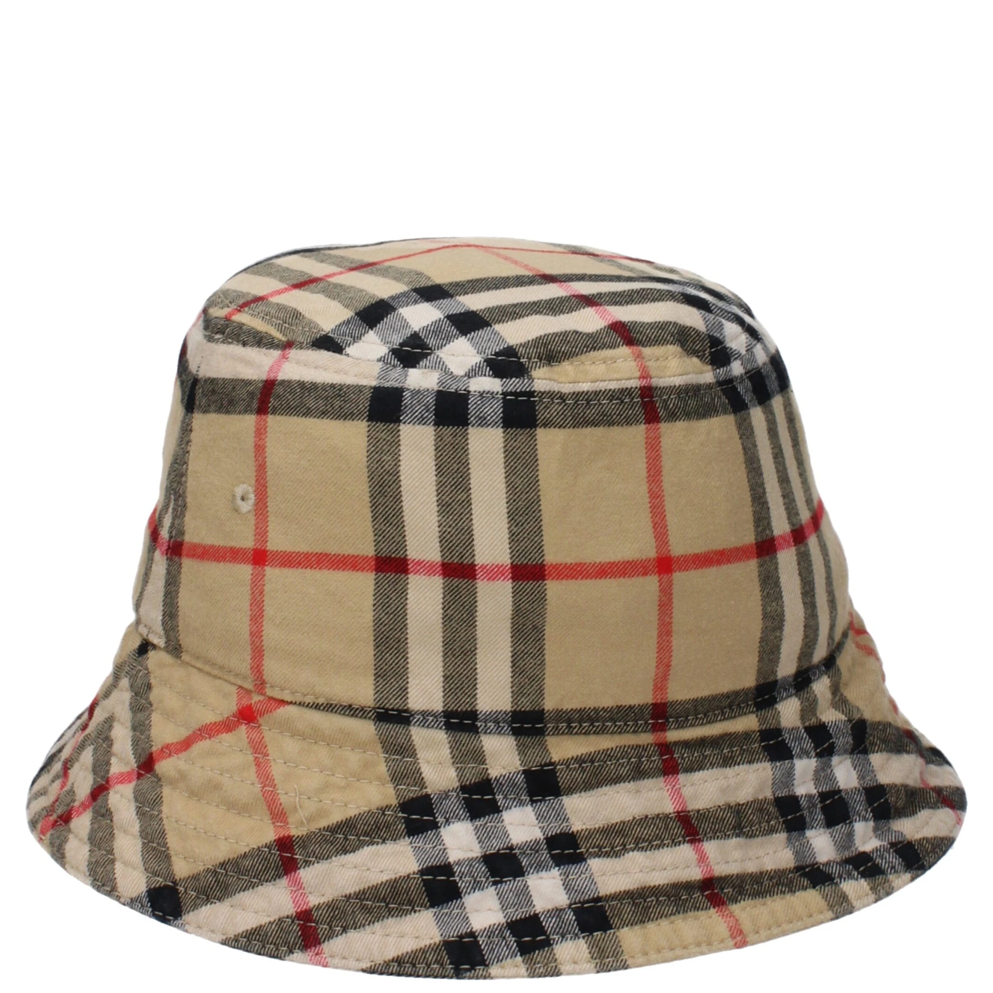 Beige Cotton Bucket Hat