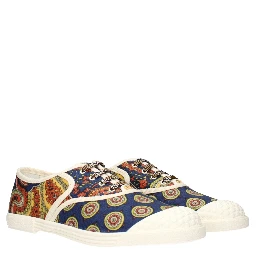 Multicolor Fabric Low Top Sneakers