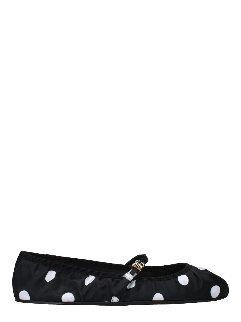 Black Fabric Ballet Flats