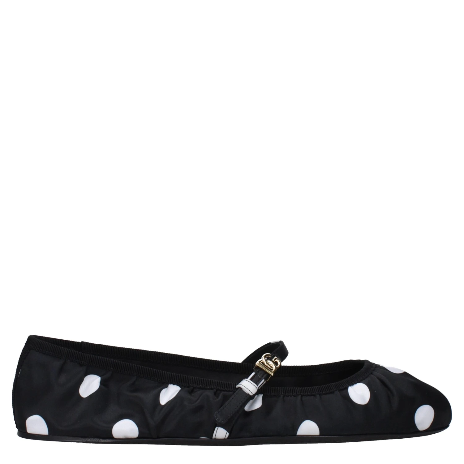 Black Fabric Ballet Flats