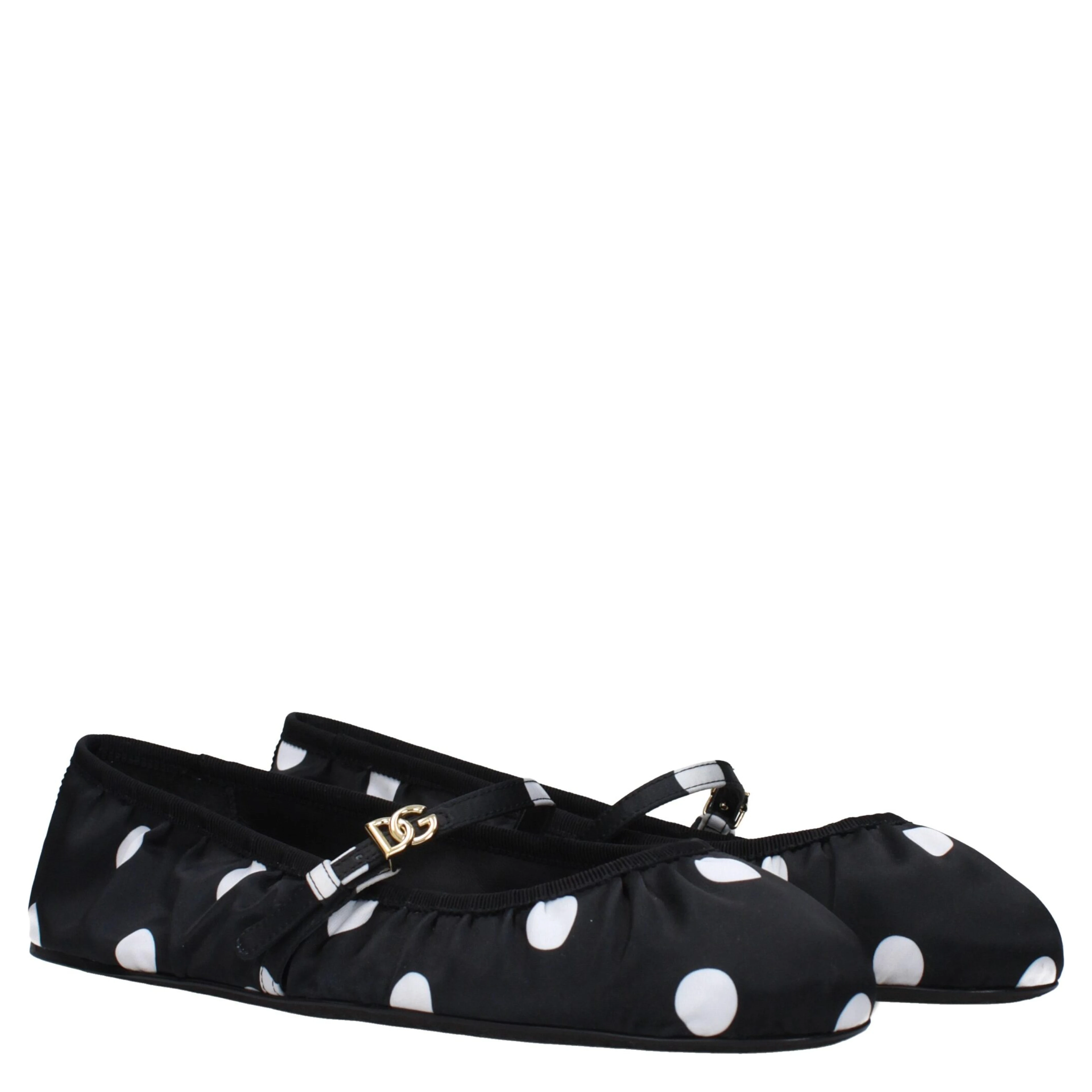 Black Fabric Ballet Flats