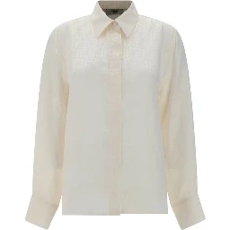 White Silk Pattern Shirt