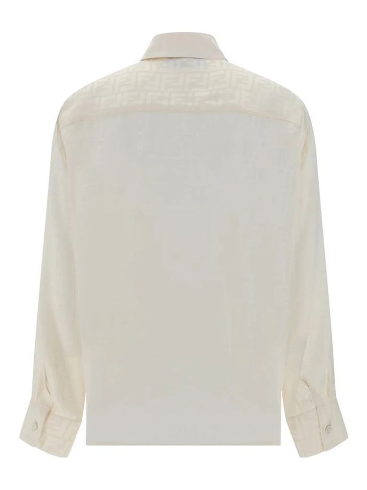 White Silk Pattern Shirt alternative