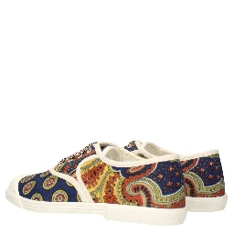 Multicolor Fabric Low Top Sneakers