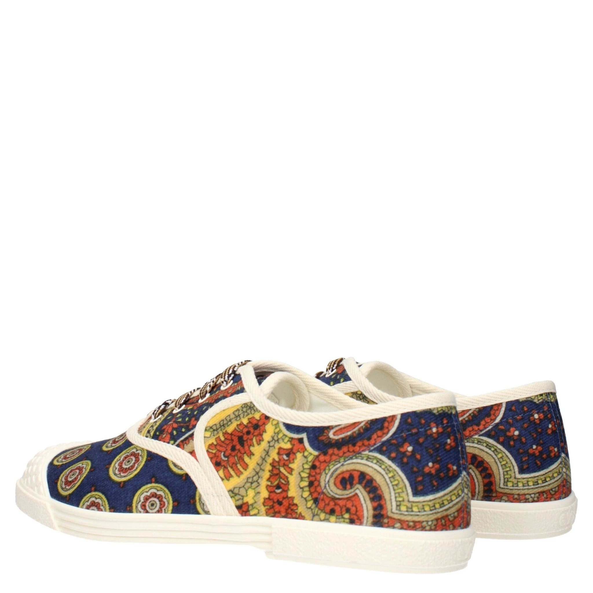 Multicolor Fabric Low Top Sneakers