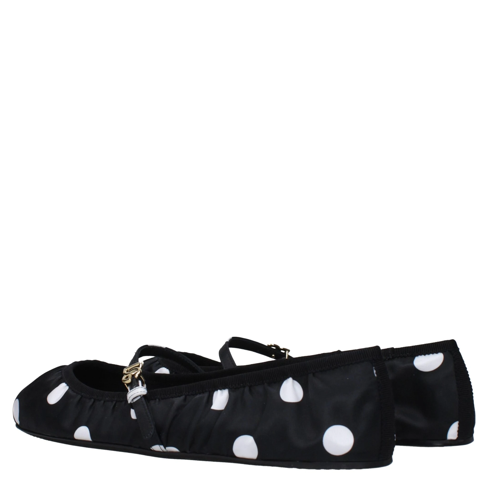 Black Fabric Ballet Flats