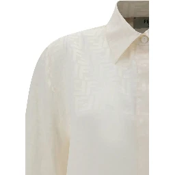 White Silk Pattern Shirt