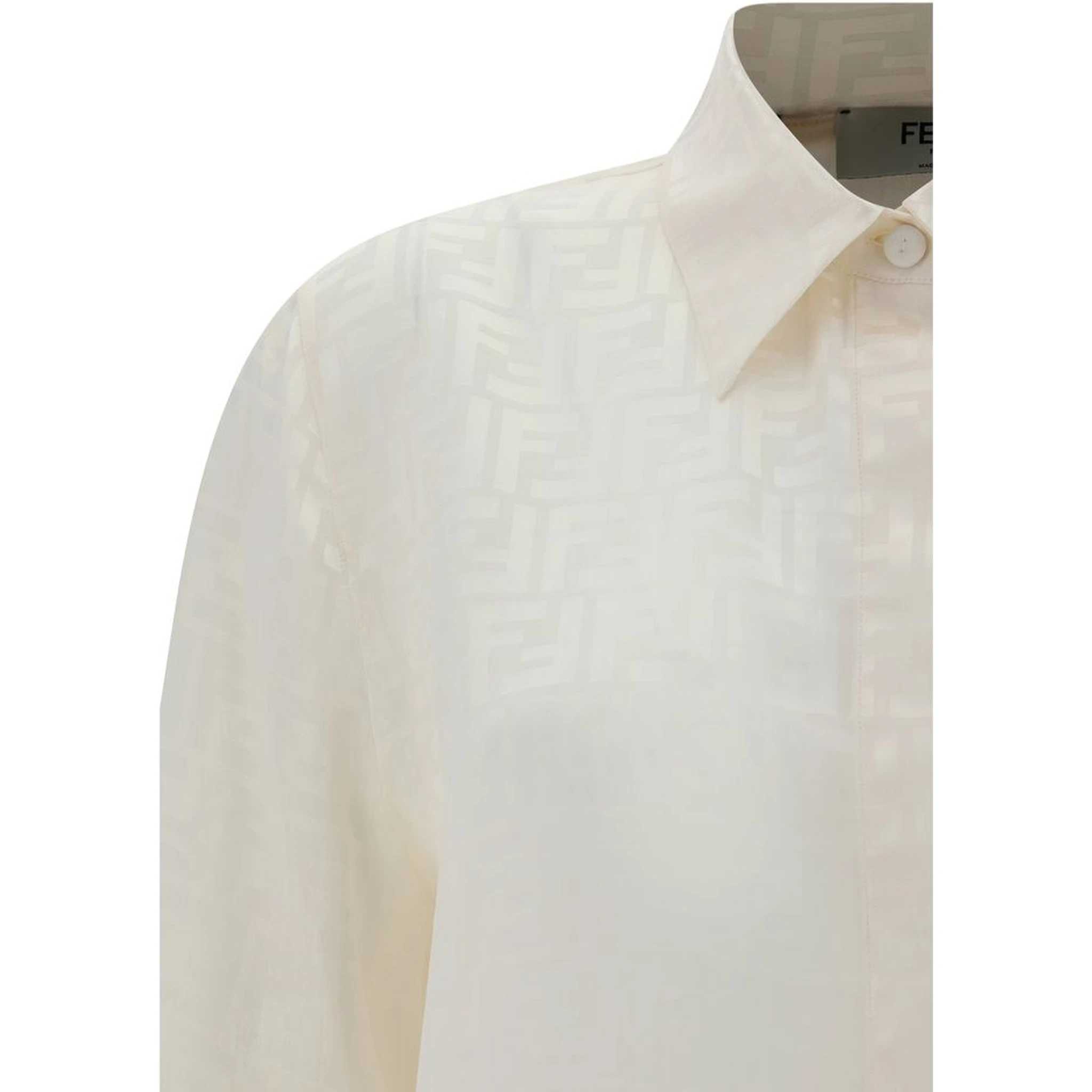 White Silk Pattern Shirt