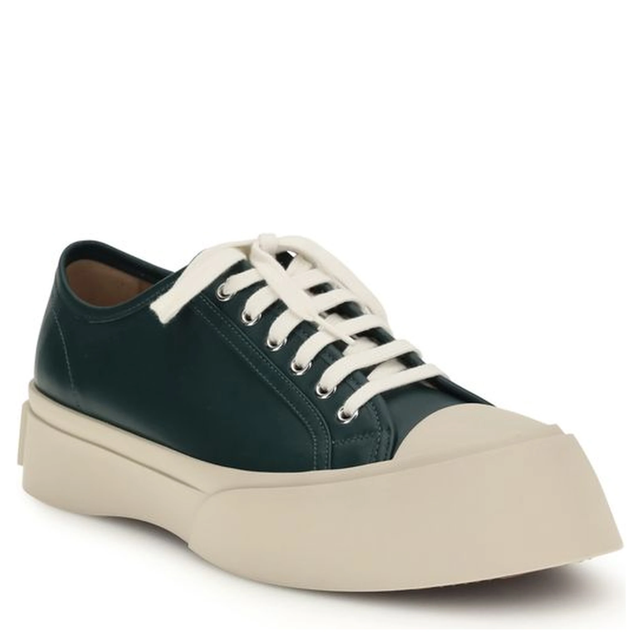 Black Napa Leather / Calf Bos Taurus Chunky Sneakers