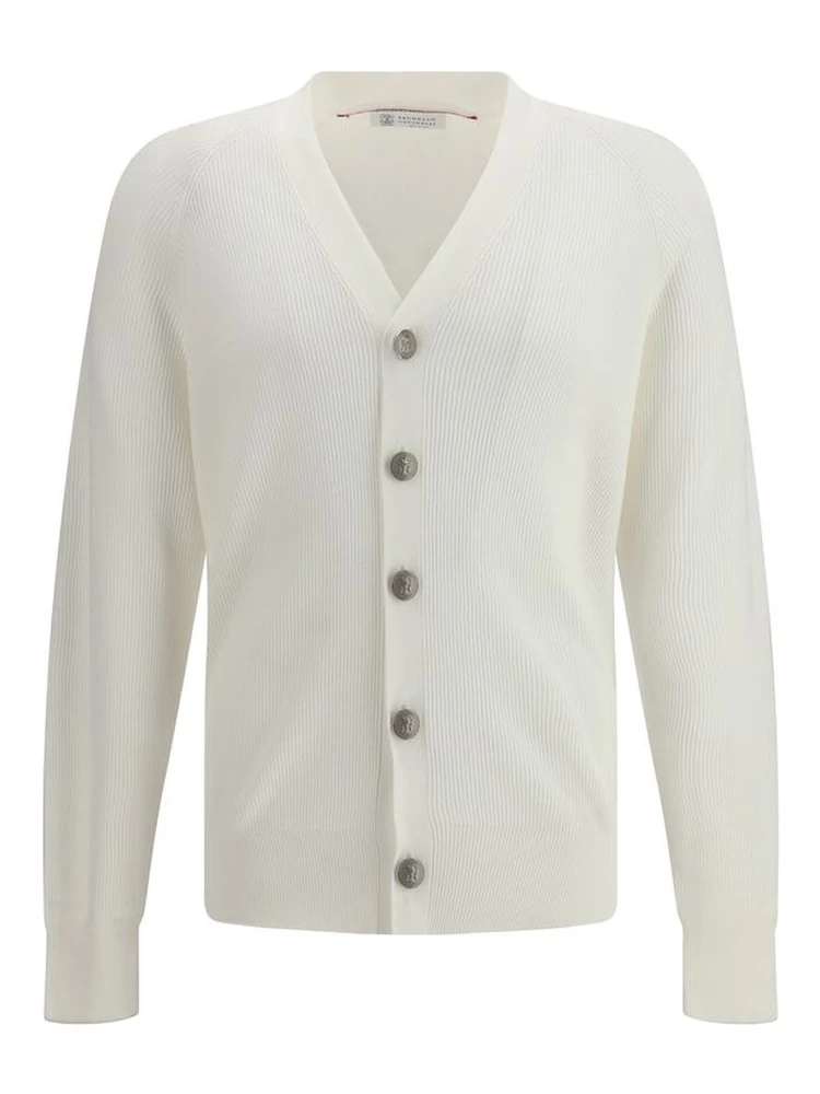 White Cotton Cardigan