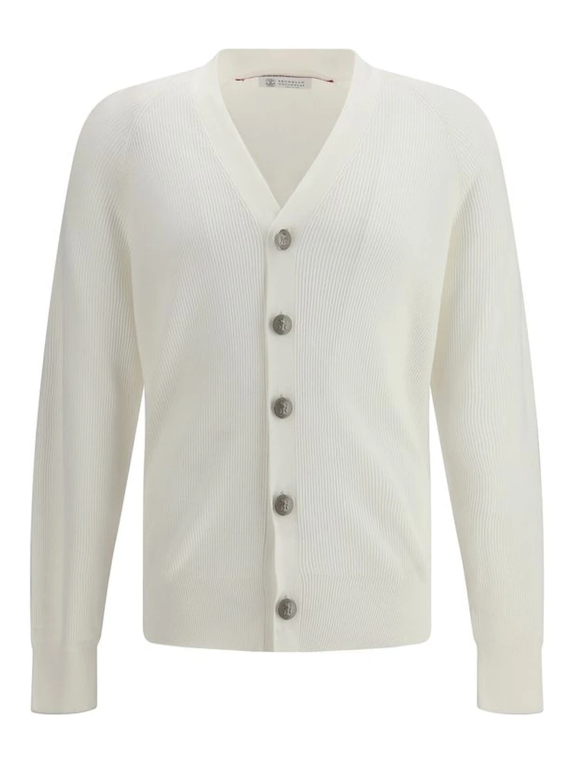 White Cotton Cardigan