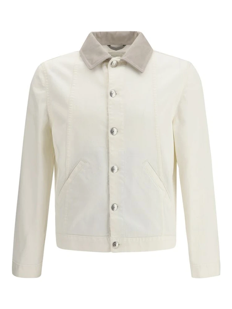 White Cotton Denim Jacket