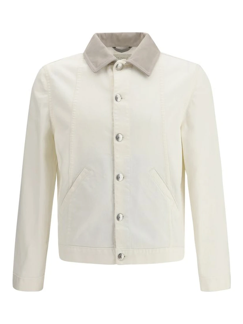 White Cotton Denim Jacket