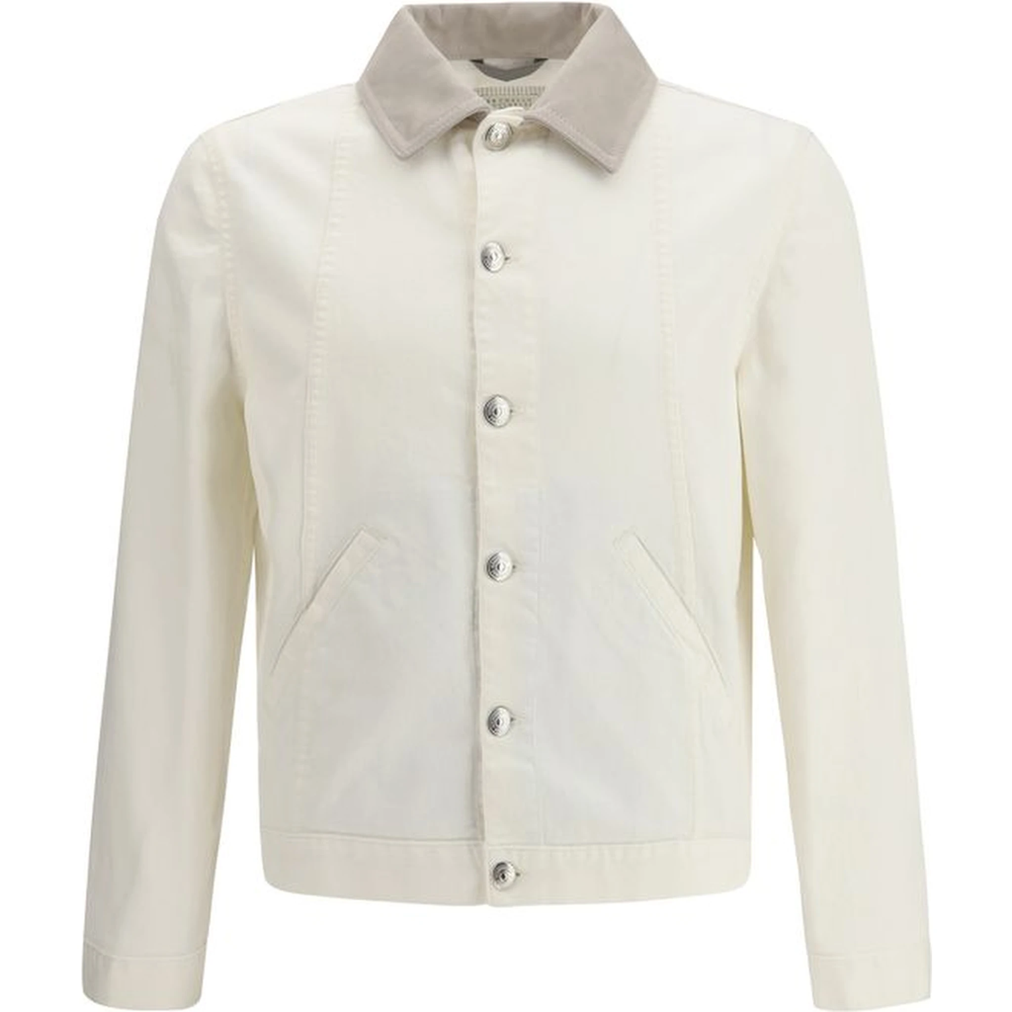 White Cotton Denim Jacket
