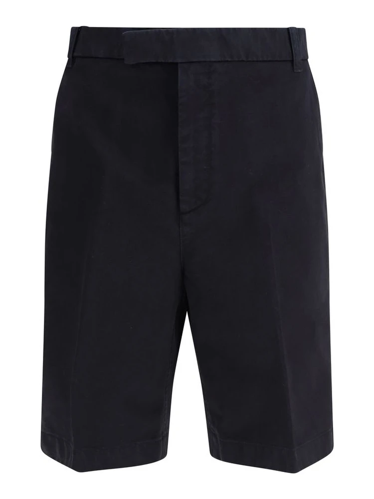Blue Polyester Bermuda Shorts