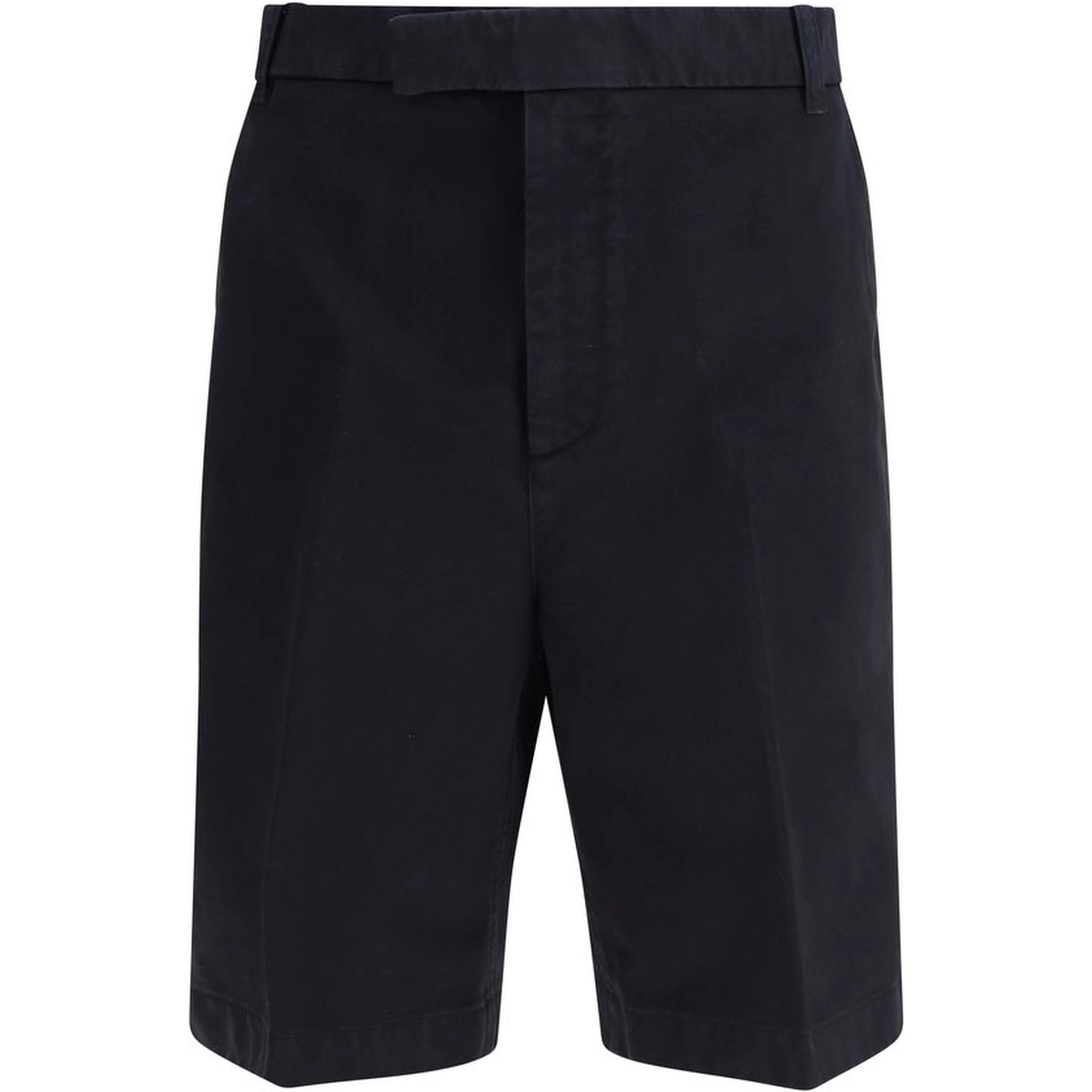 Blue Polyester Bermuda Shorts
