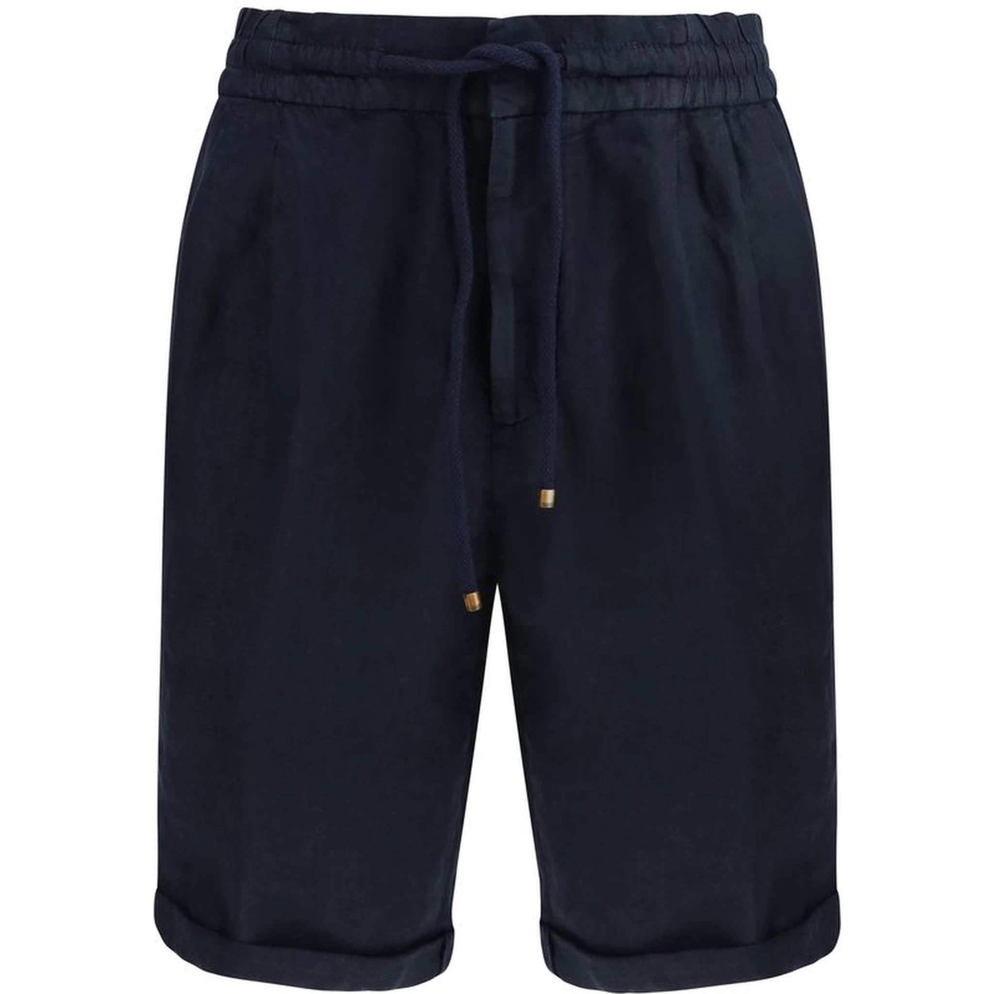 Blue Linen Bermuda Shorts