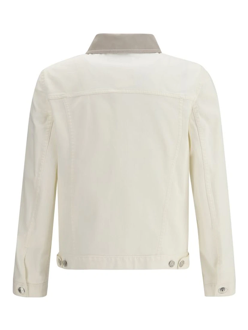 White Cotton Denim Jacket
