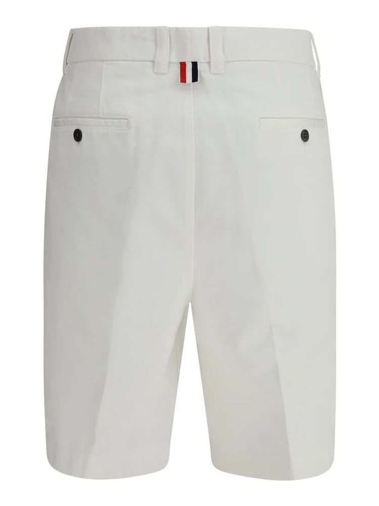 White Polyester Bermuda Shorts alternative