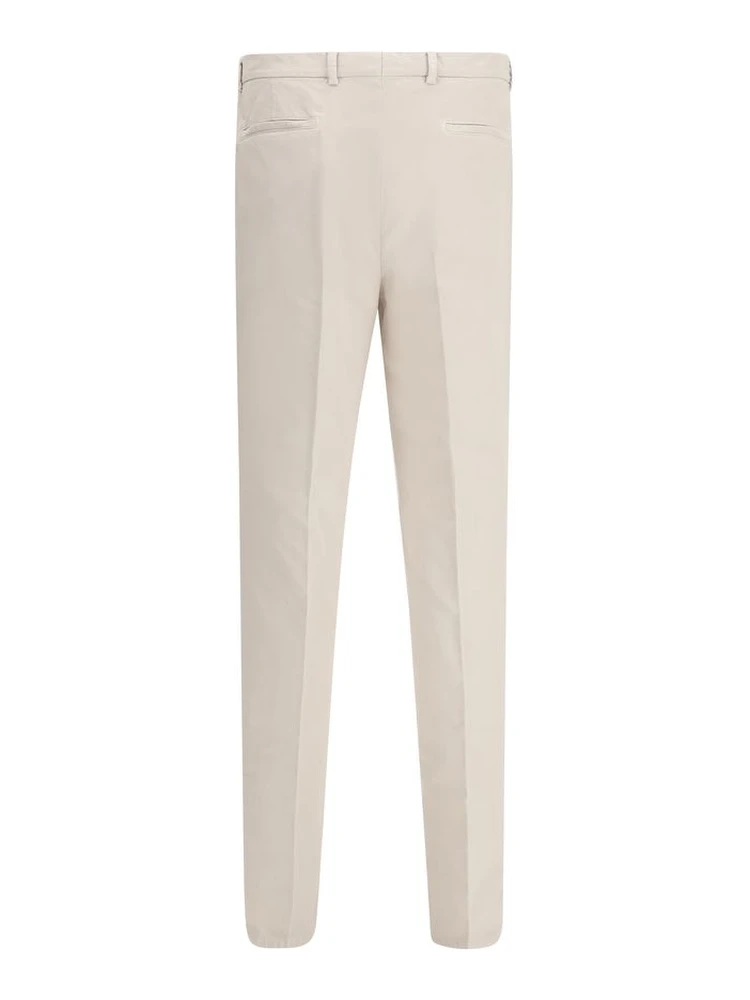 Cream Cotton Casual Pants alternative