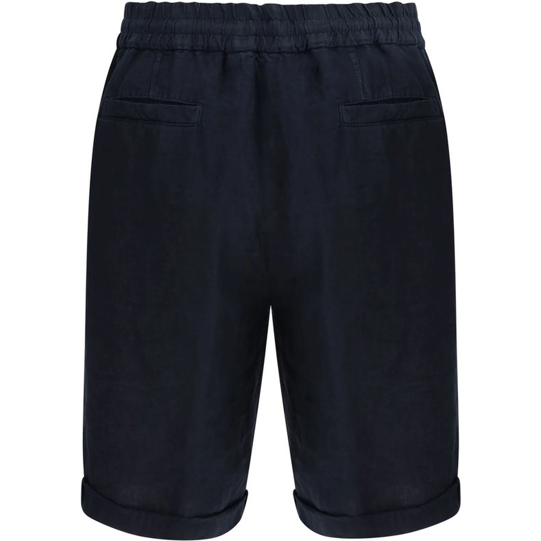 Blue Linen Bermuda Shorts