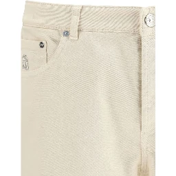 White Cotton High-Waisted Jean