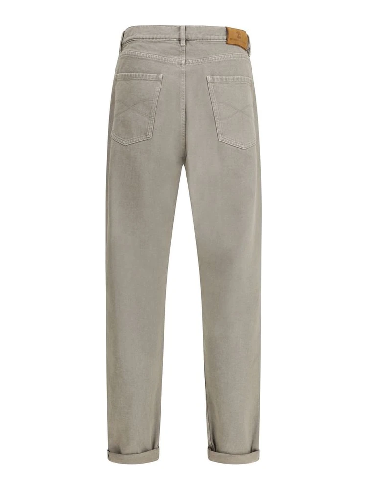 Bicolor Cotton Straight-Leg Jeans alternative