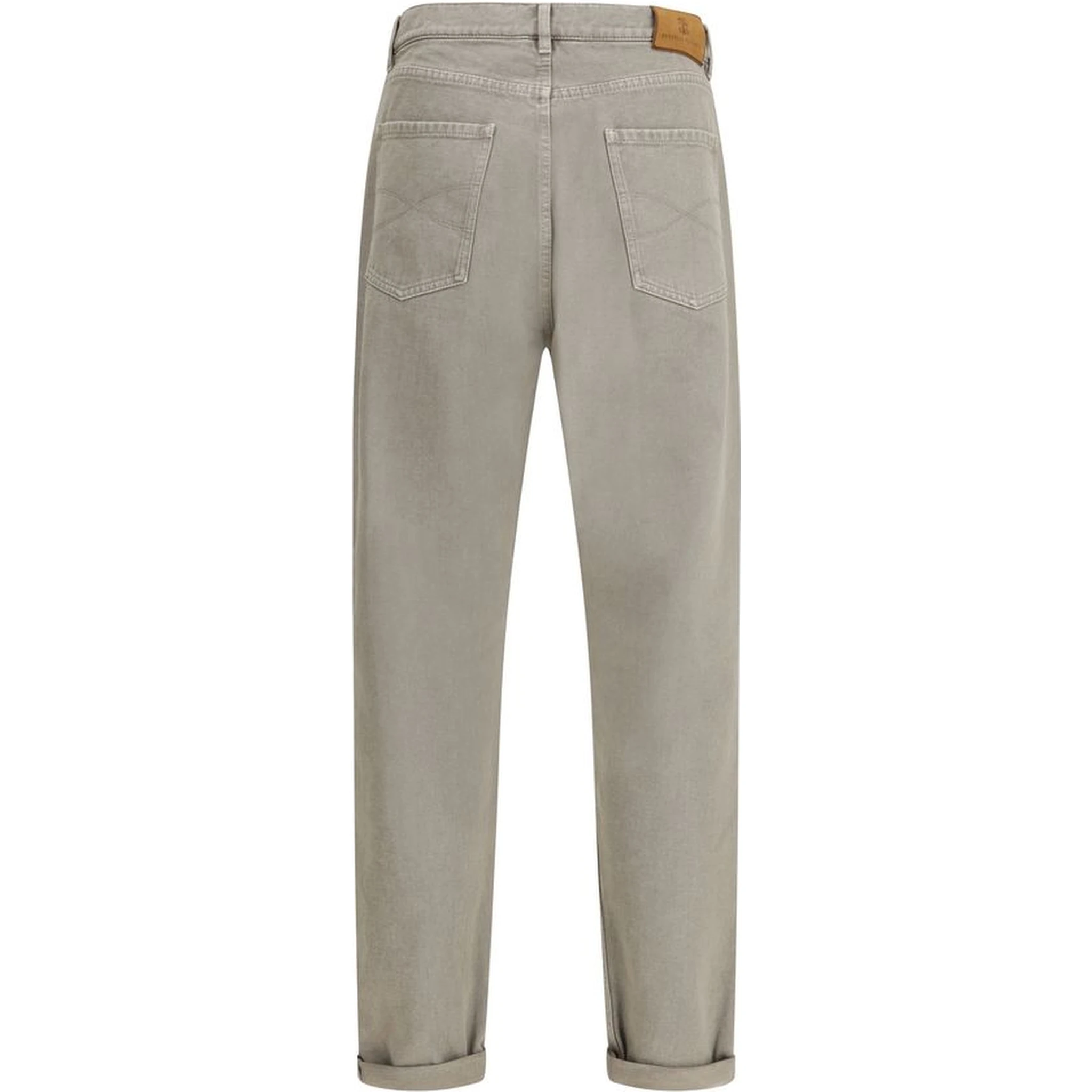 Bicolor Cotton Straight-Leg Jeans