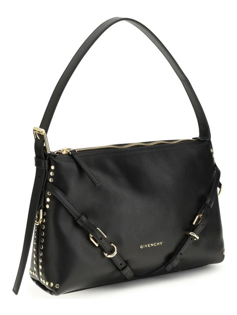 Black Calf Leather Bos Taurus Shoulder Bag