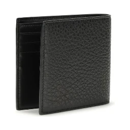 محفظة بوس توروس من جلد العجل الأسود