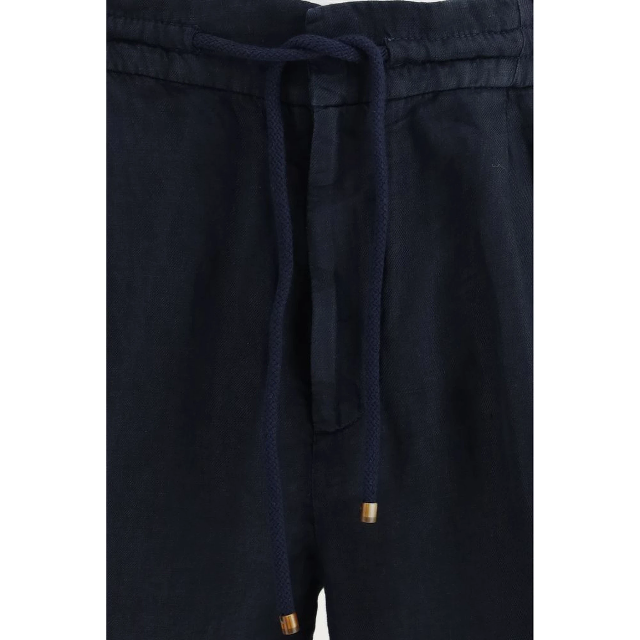 Blue Linen Bermuda Shorts