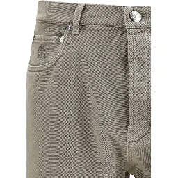 Bicolor Cotton Straight-Leg Jeans