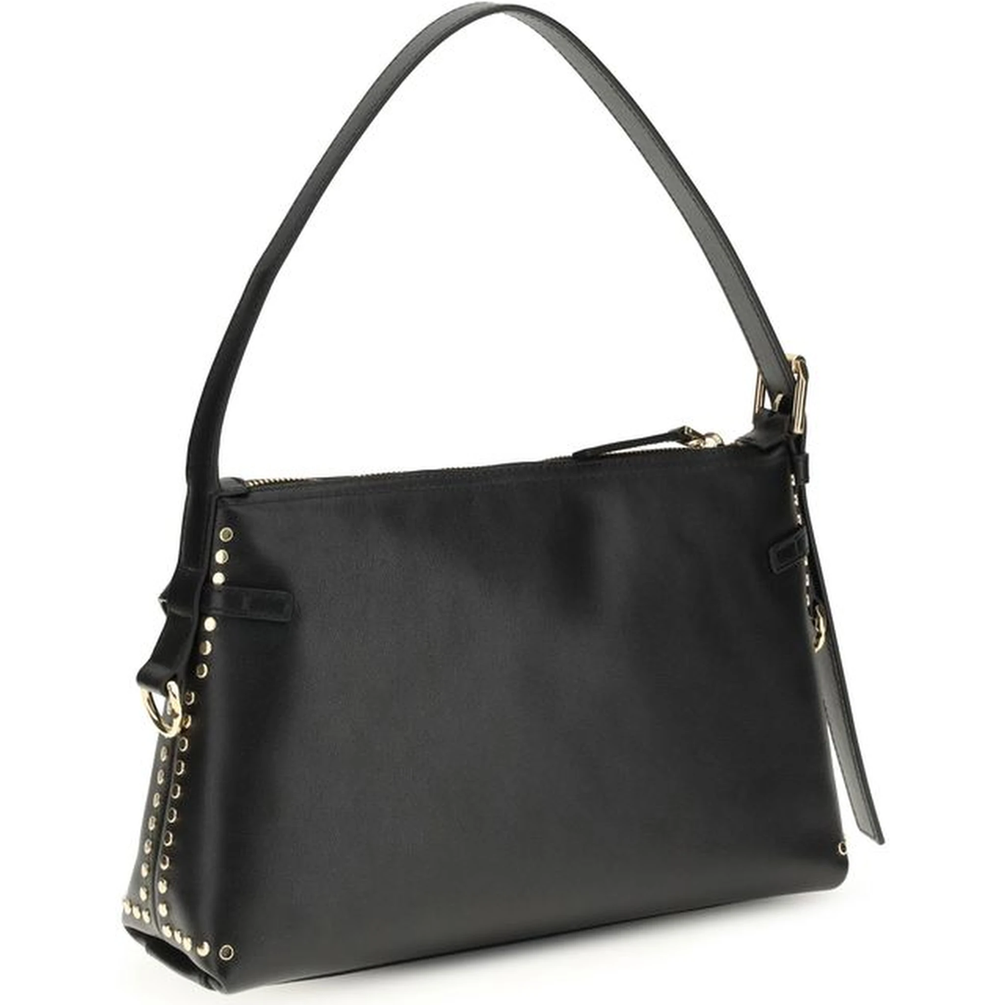 حقيبة كتف بوس توروس من جلد العجل الأسود