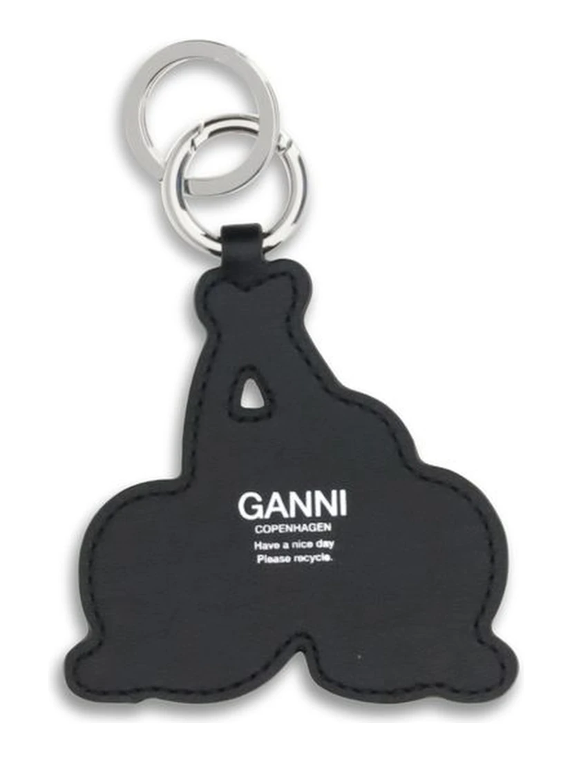 Red Recycled Leather Keychain