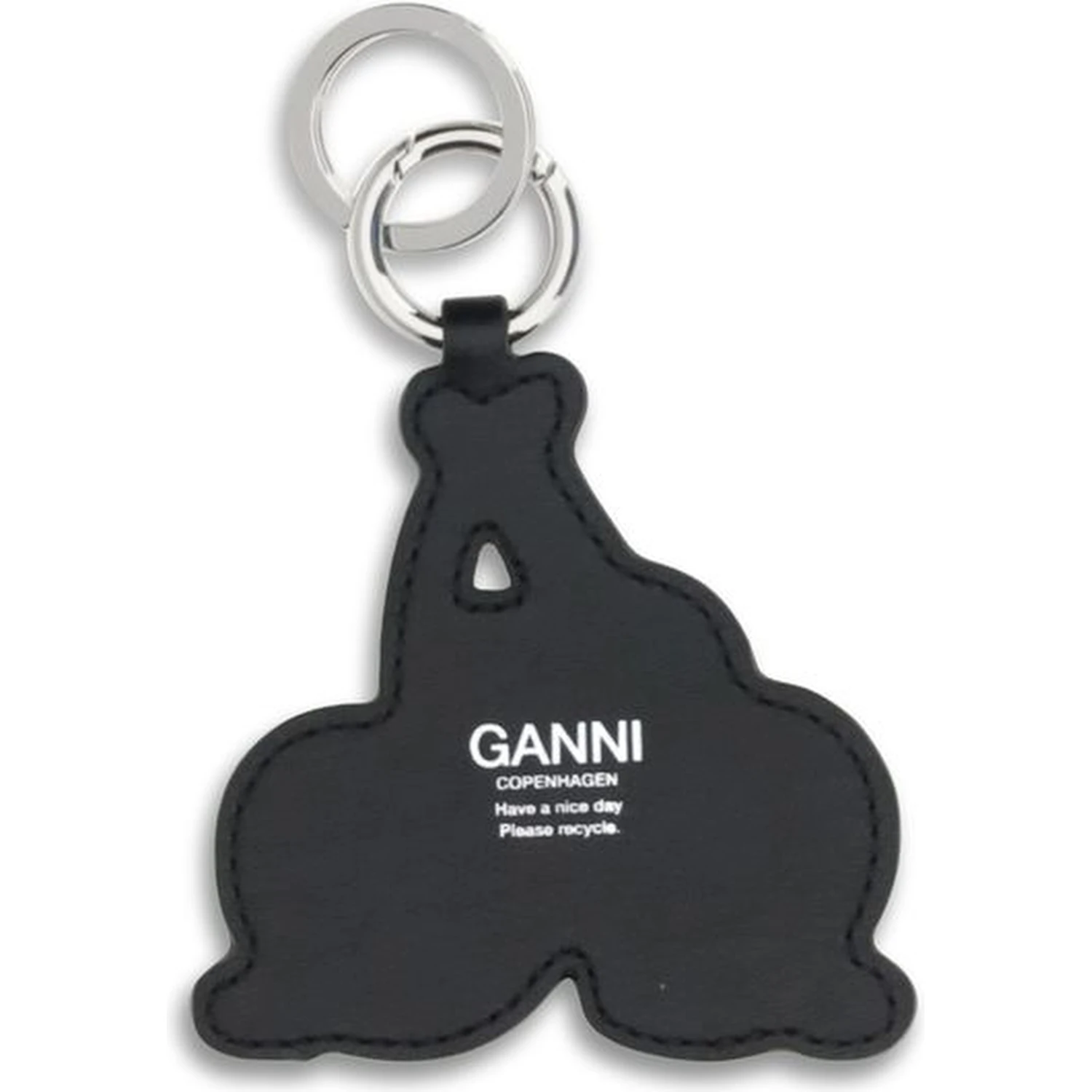Red Recycled Leather Keychain