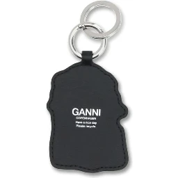 White Recycled Leather Keychain