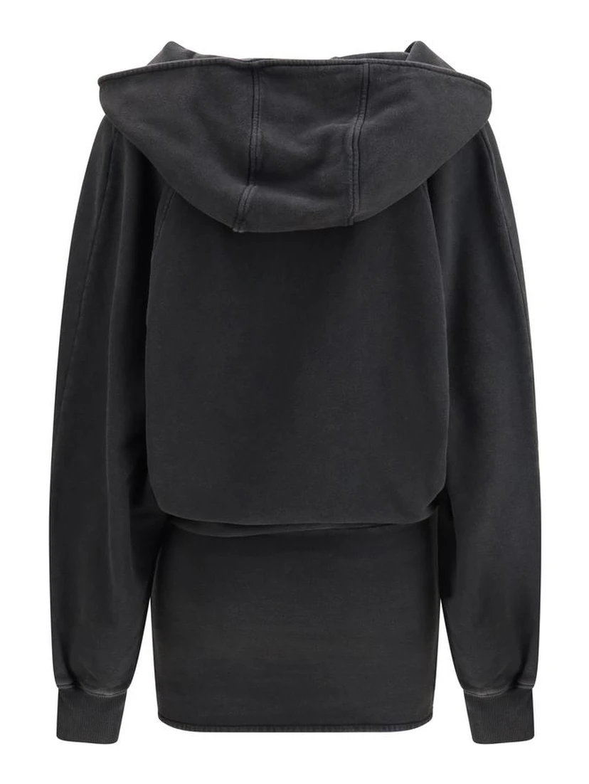 Black Cotton Casual Dress