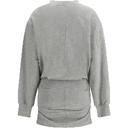 Gray Cotton Casual Dress