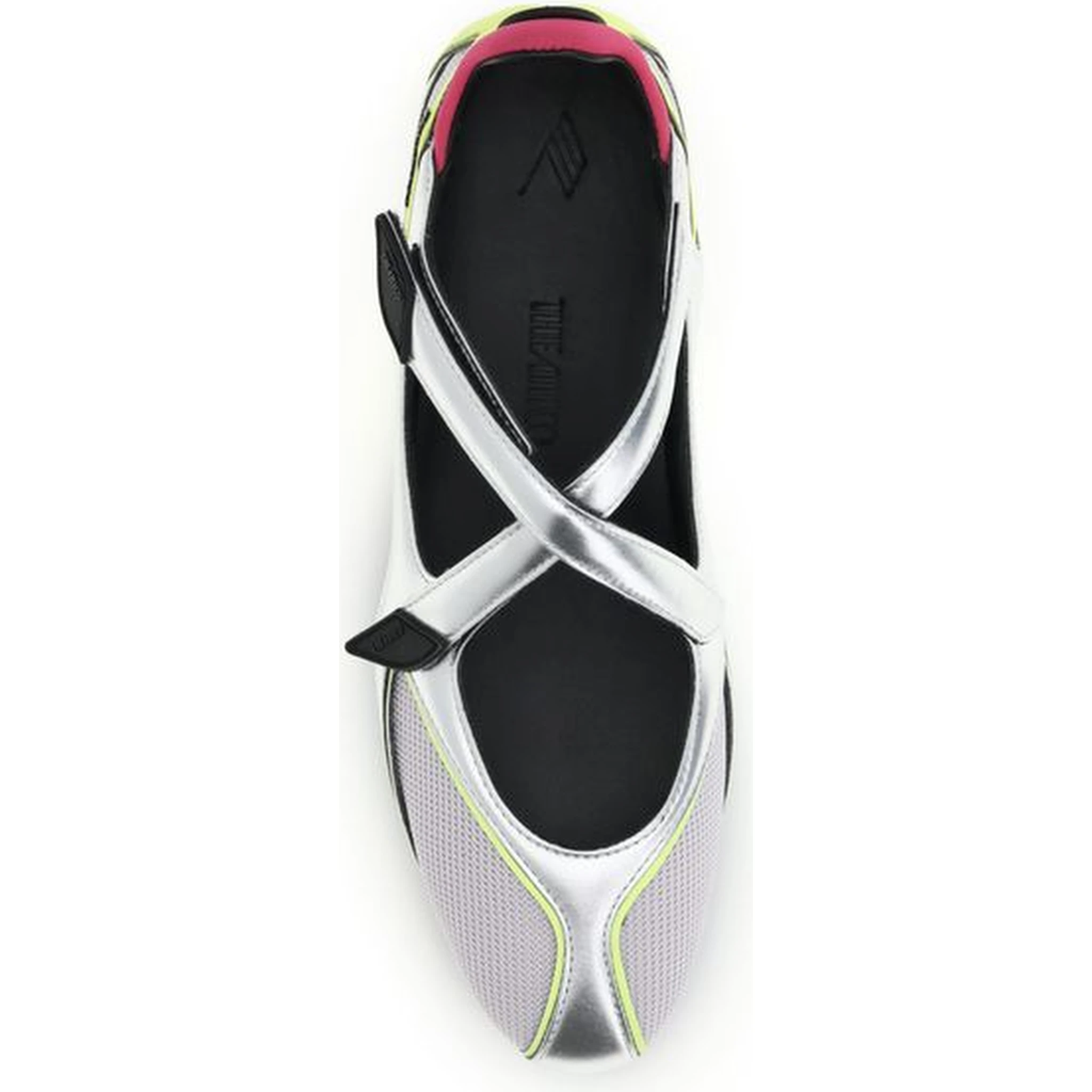 Silver Polyurethane Ballet Flats