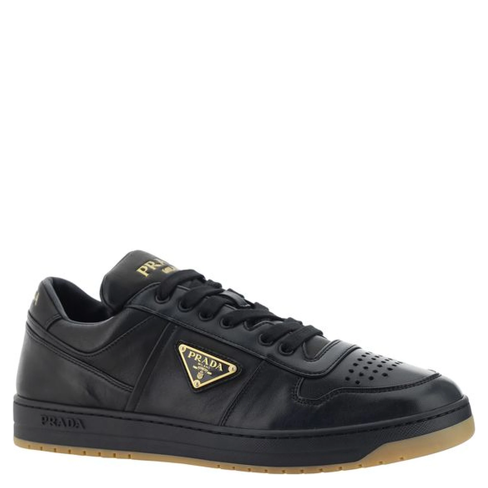 Black Calf Leather Bos Taurus Low Top Sneakers