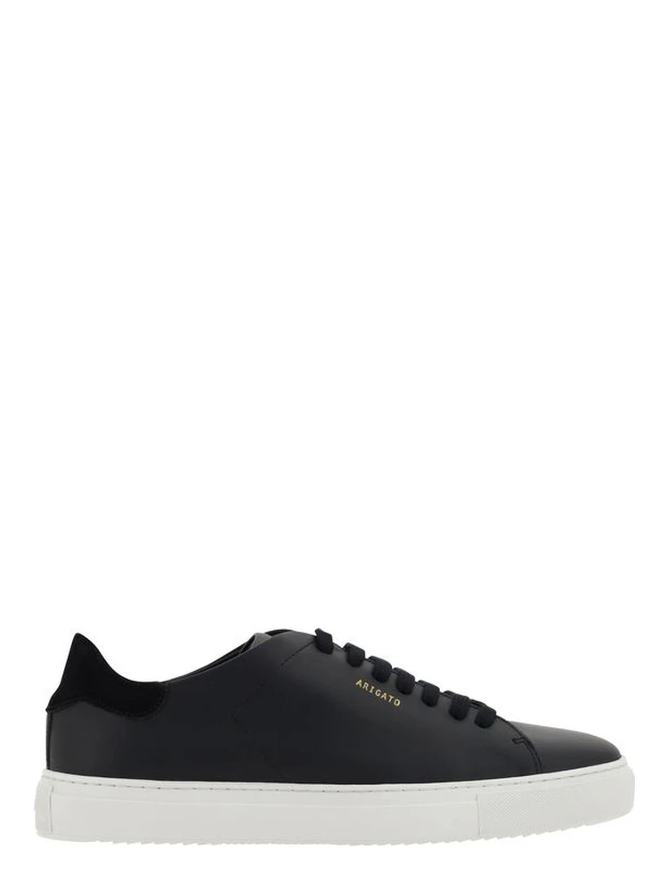 Black Calf Leather Bos Taurus Low Top Sneakers
