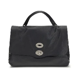 حقيبة كتف بوس توروس من جلد العجل الأزرق