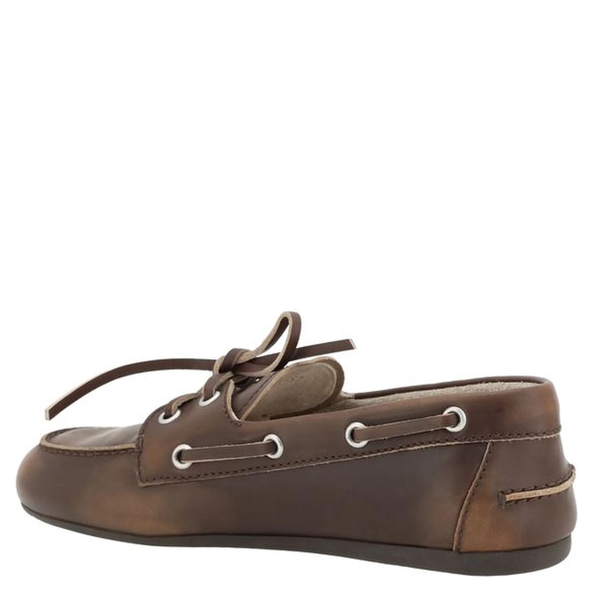 Brown Calf Leather Bos Taurus Slip-On Loafers