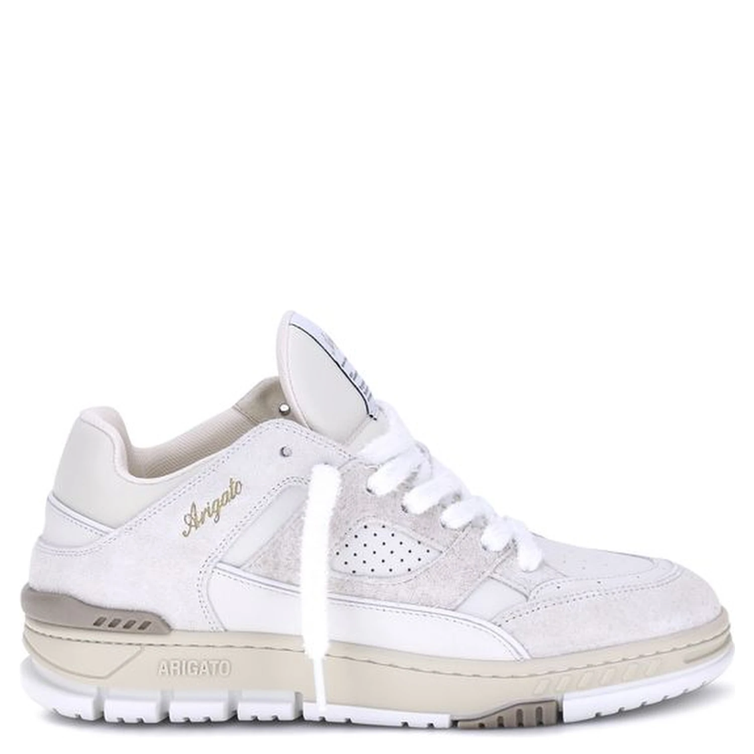 Cream Calf Leather Bos Taurus Sneakers