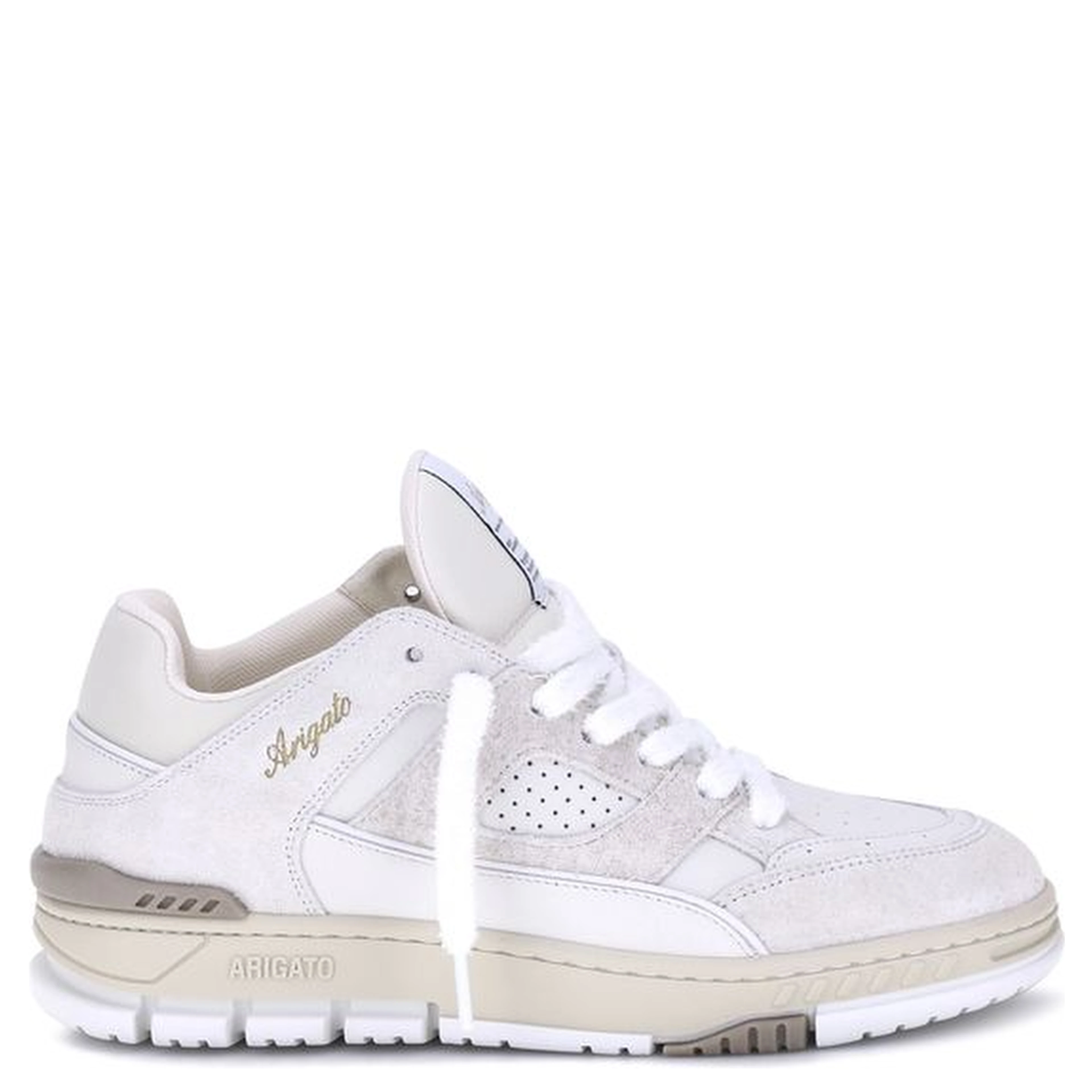 Cream Calf Leather Bos Taurus Sneakers