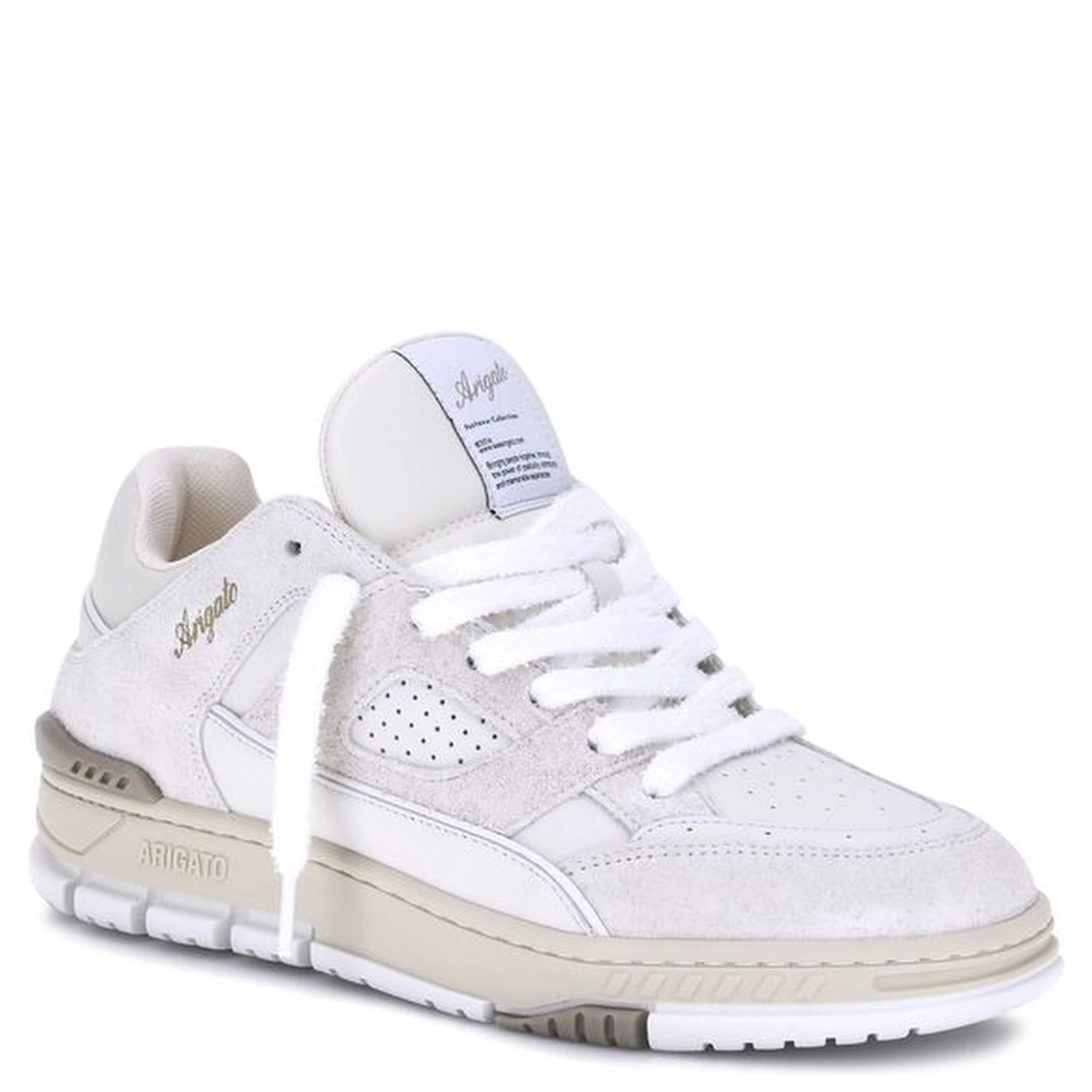 Cream Calf Leather Bos Taurus Sneakers