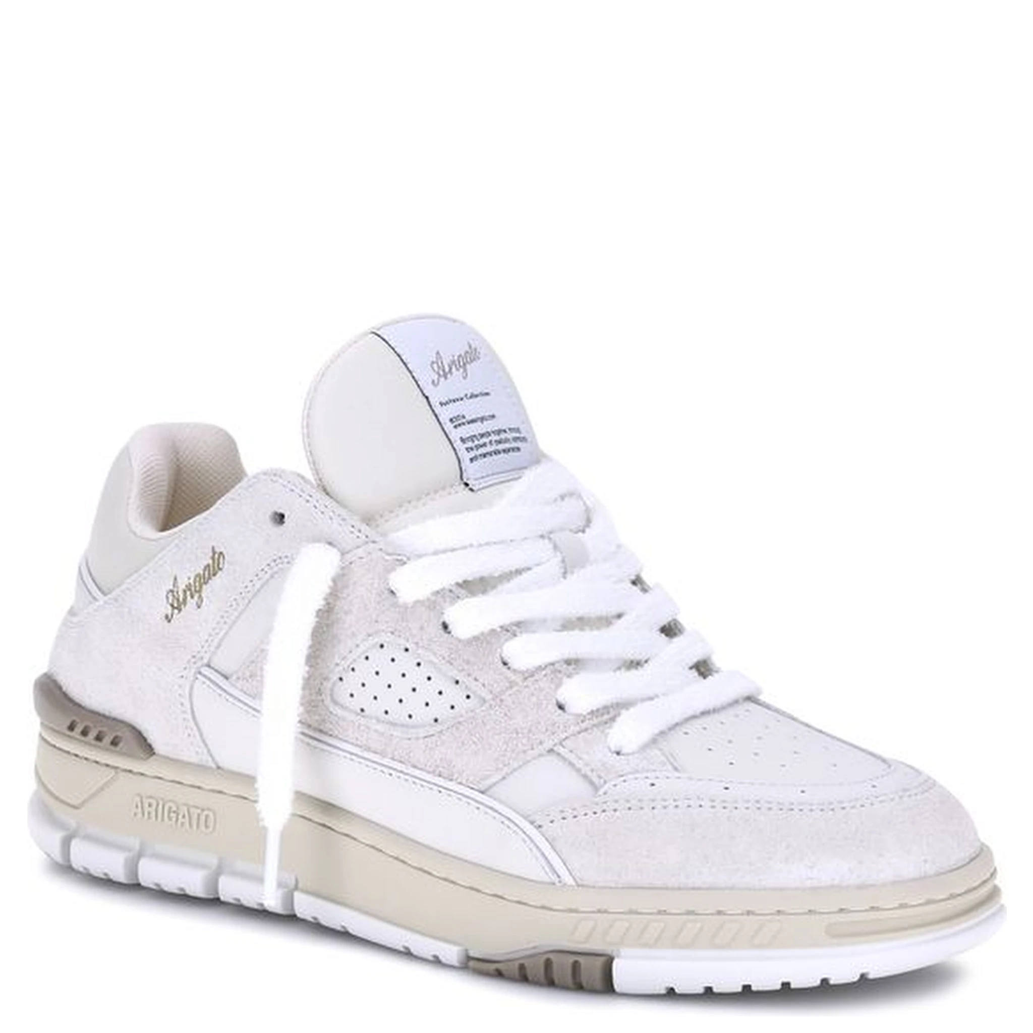 Cream Calf Leather Bos Taurus Sneakers