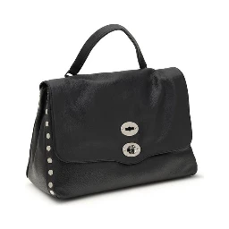 حقيبة كتف بوس توروس من جلد العجل الأزرق