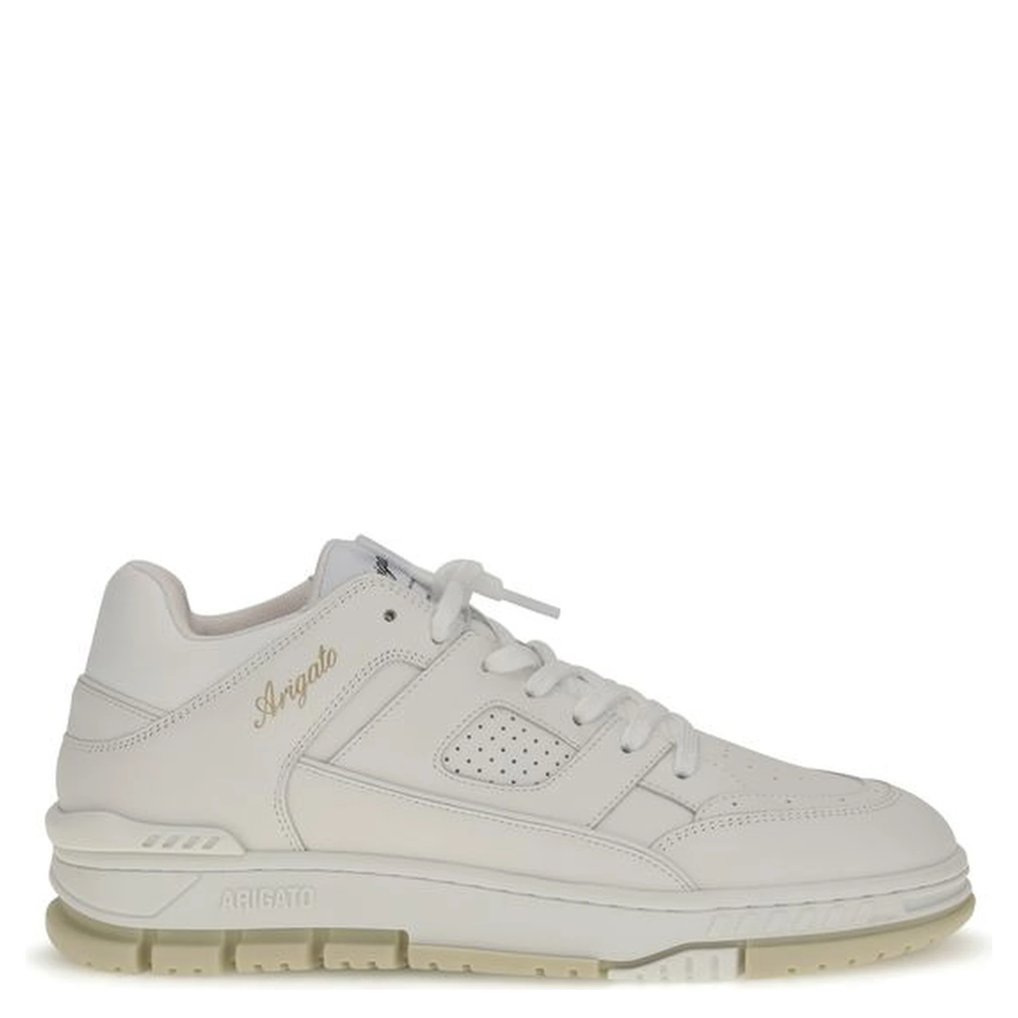 White Calf Leather Bos Taurus Low Top Sneakers