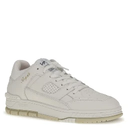 White Calf Leather Bos Taurus Low Top Sneakers